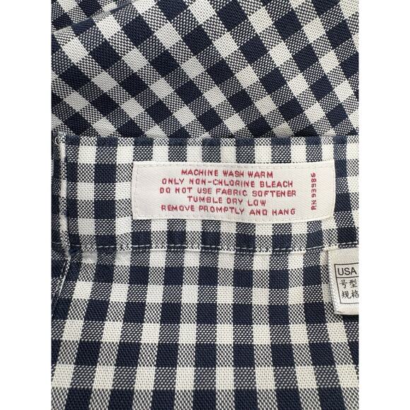 Brooks Brothers Men’s Large Shirt Non-Iron Gingham Supima Cotton Contrast Cuff - Picture 7 of 9